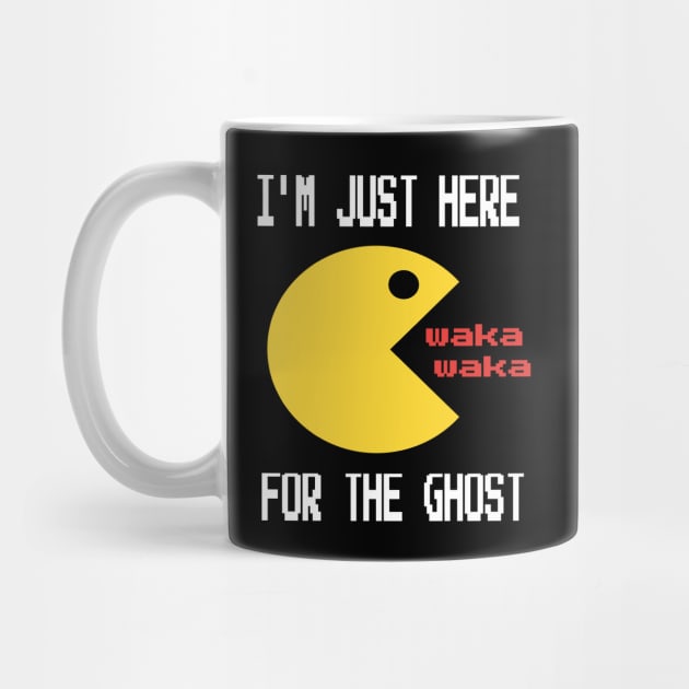 I'm just here for the ghost  Halloween video gamer costume T-shirt by Designacorn